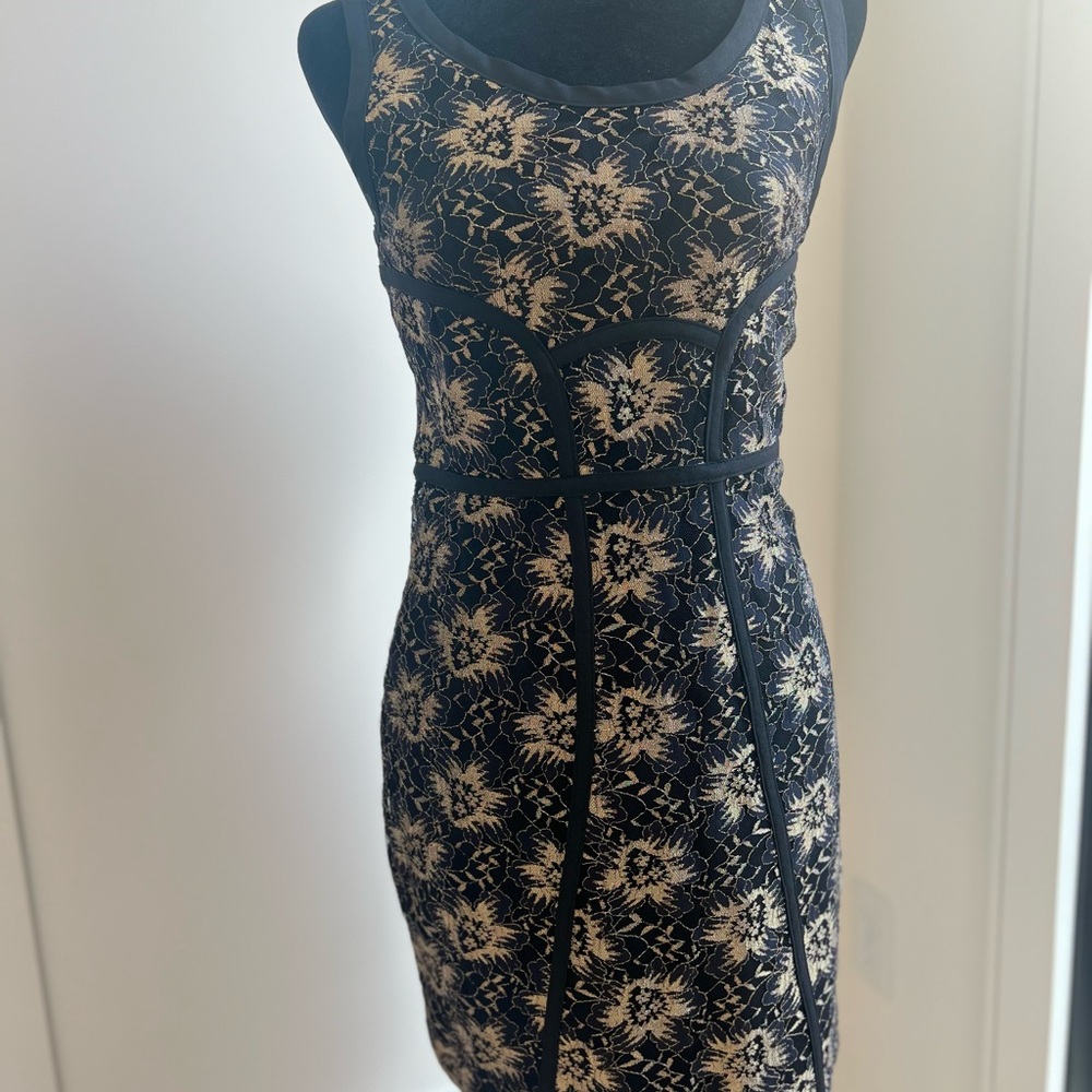 Multicolored Embellished Ruffled Knee-Length Dress - Picture 5 of 5